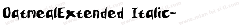 OatmealExtended Italic字体转换